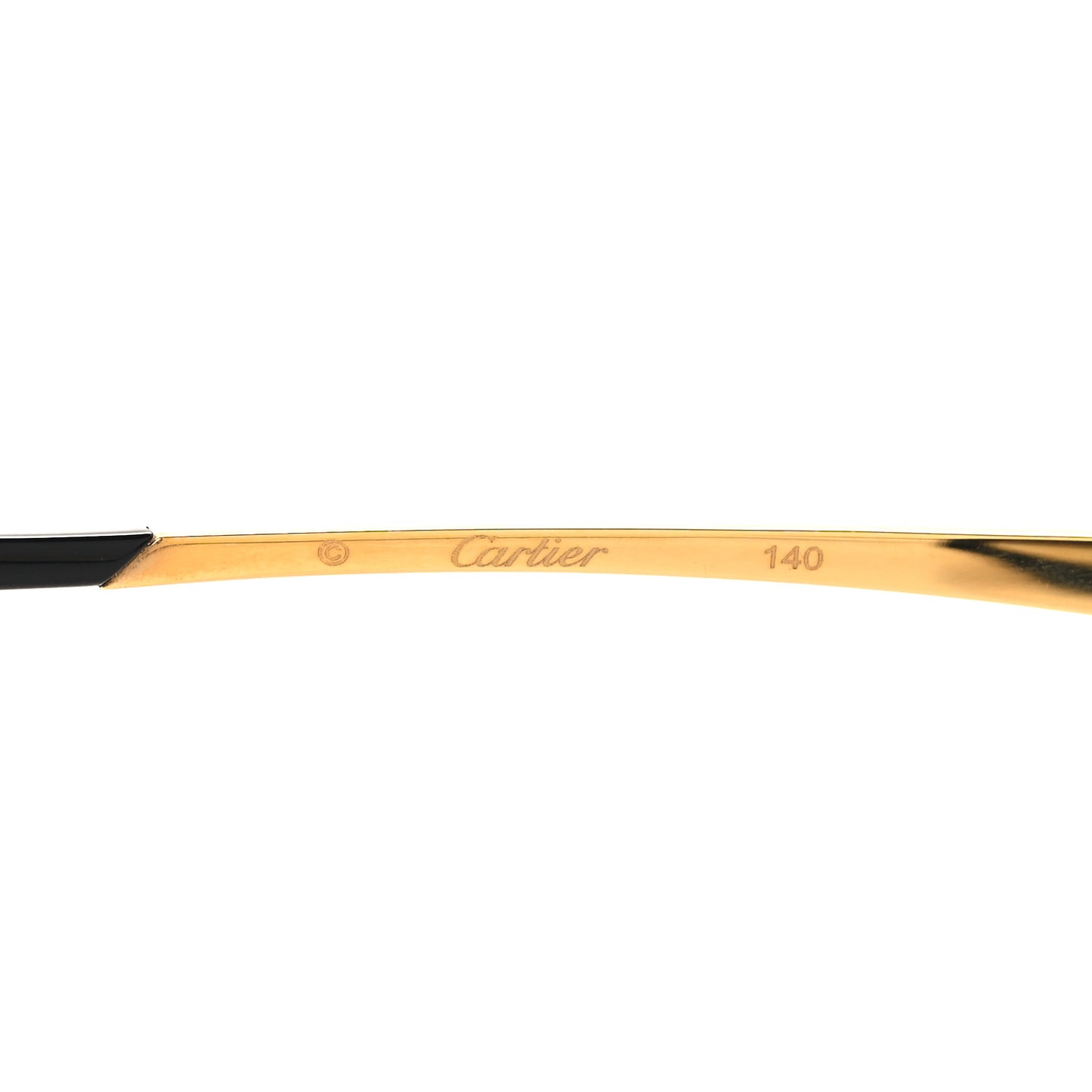Metal Panthère de Cartier Square Sunglasses Black Black