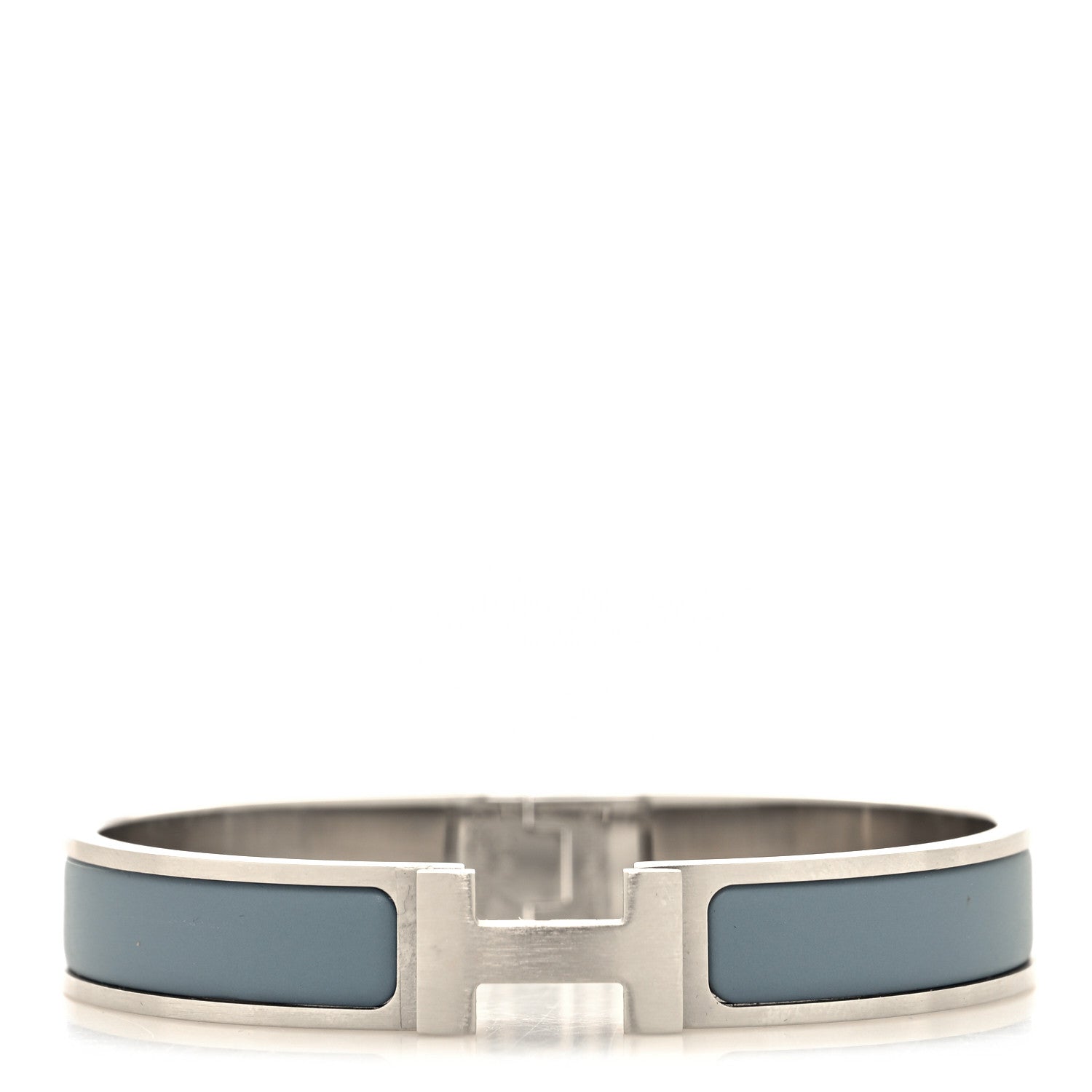 Hermes Enamel Narrow Clic Clac HH Bracelet GM Gris Orage 1 of 5