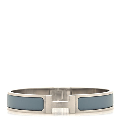 Hermes Enamel Narrow Clic Clac HH Bracelet GM Gris Orage 1 of 5
