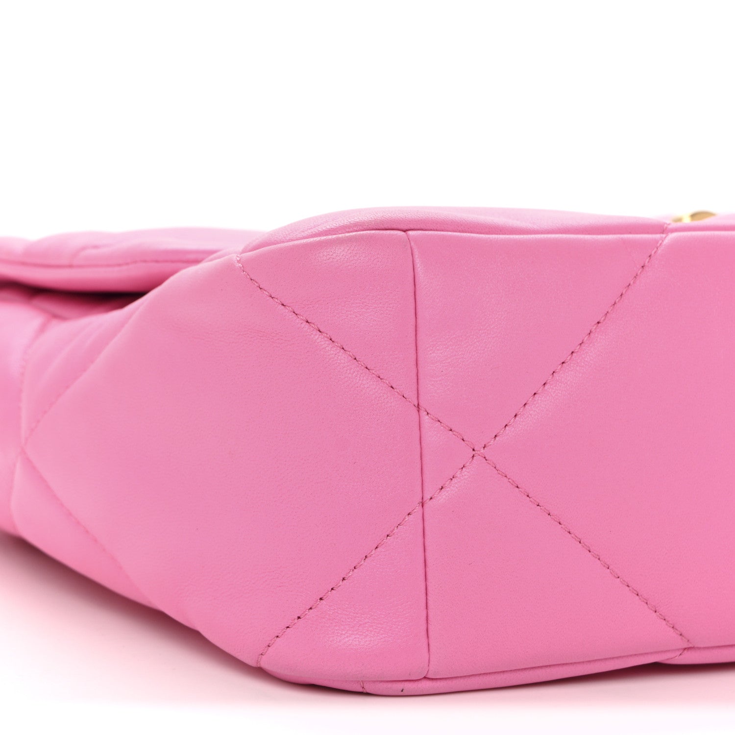 Chanel Lambskin Quilted Large Chanel 19 Flap Neon Pink 9 of 13