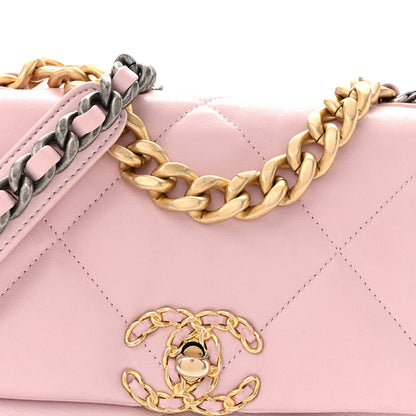 Chanel Lambskin Quilted Medium Chanel 19 Flap Light Pink 9 of 12