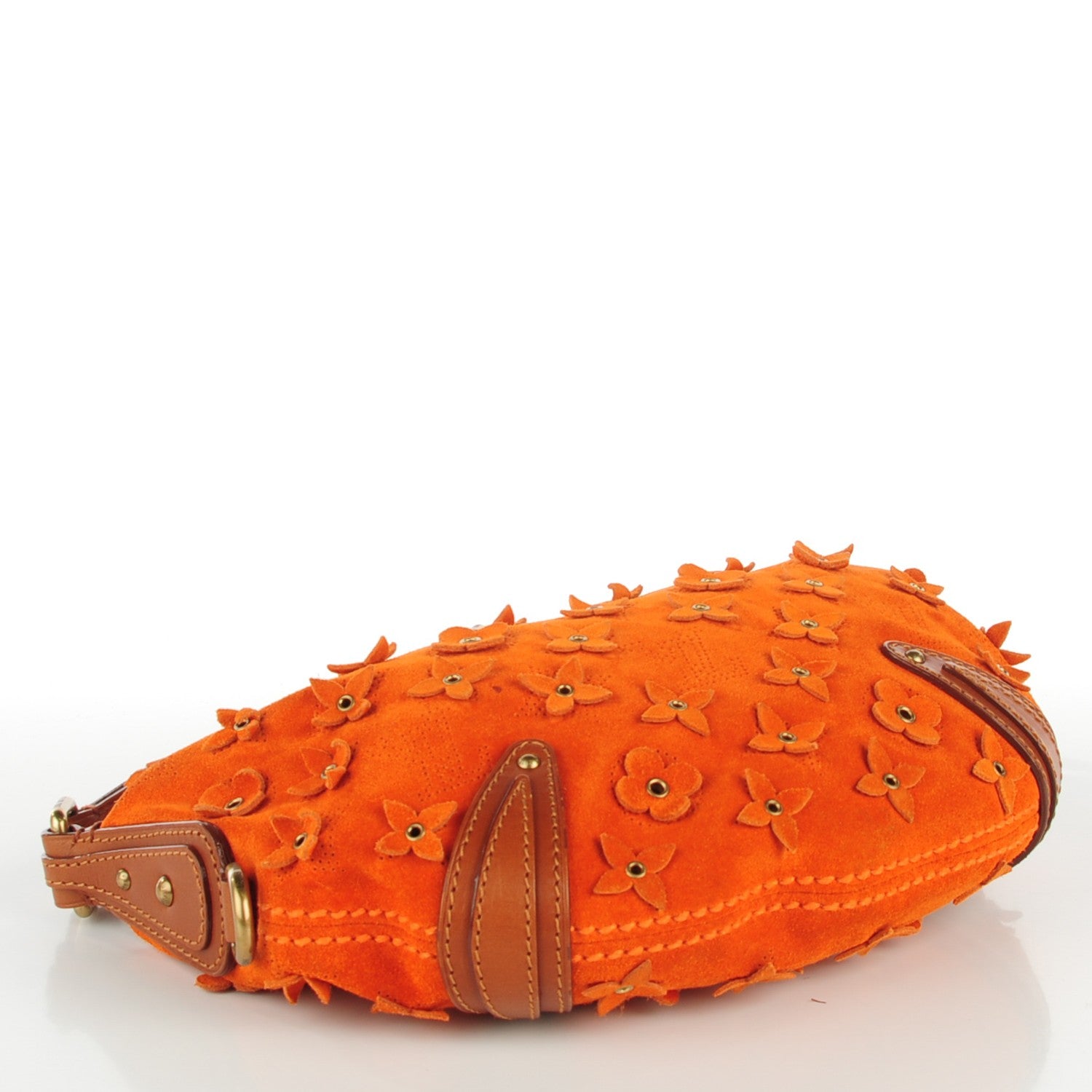 Louis Vuitton Suede Mahina Fleurs Onatah PM Orange 125708