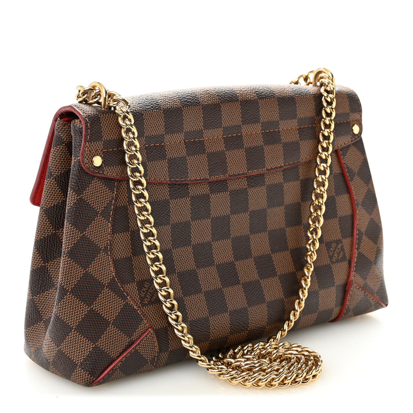 Damier Ebene Caissa Clutch Cherry Cherry