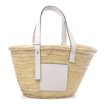 Loewe Raffia Basket Tote Bag Natural White 1 of 11