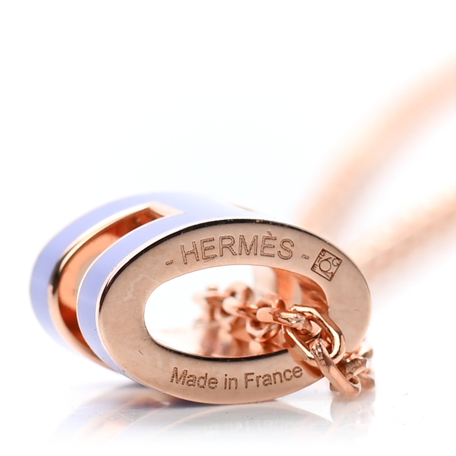 Hermes Rose Gold Mini Pop H Pendant Necklace Lilas 6 of 6