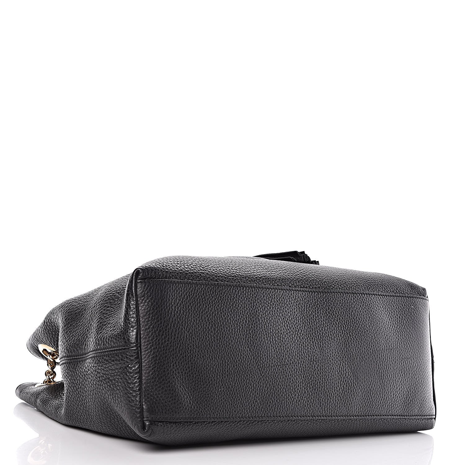 Gucci Pebbled Calfskin Medium Soho Chain Shoulder Bag Black 4 of 10