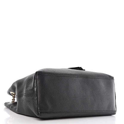Gucci Pebbled Calfskin Medium Soho Chain Shoulder Bag Black 4 of 10