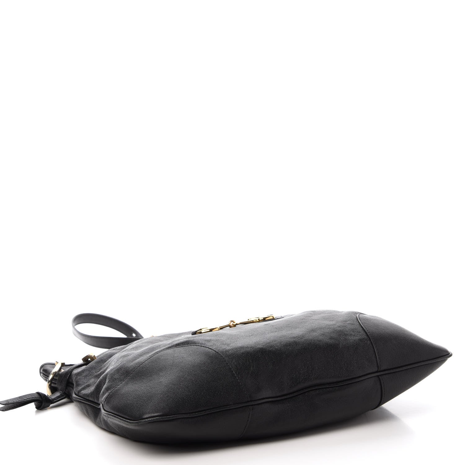 Gucci Sakai Calfskin Horsebit 1955 Cinch Top Messenger Bag Black 4 of 12