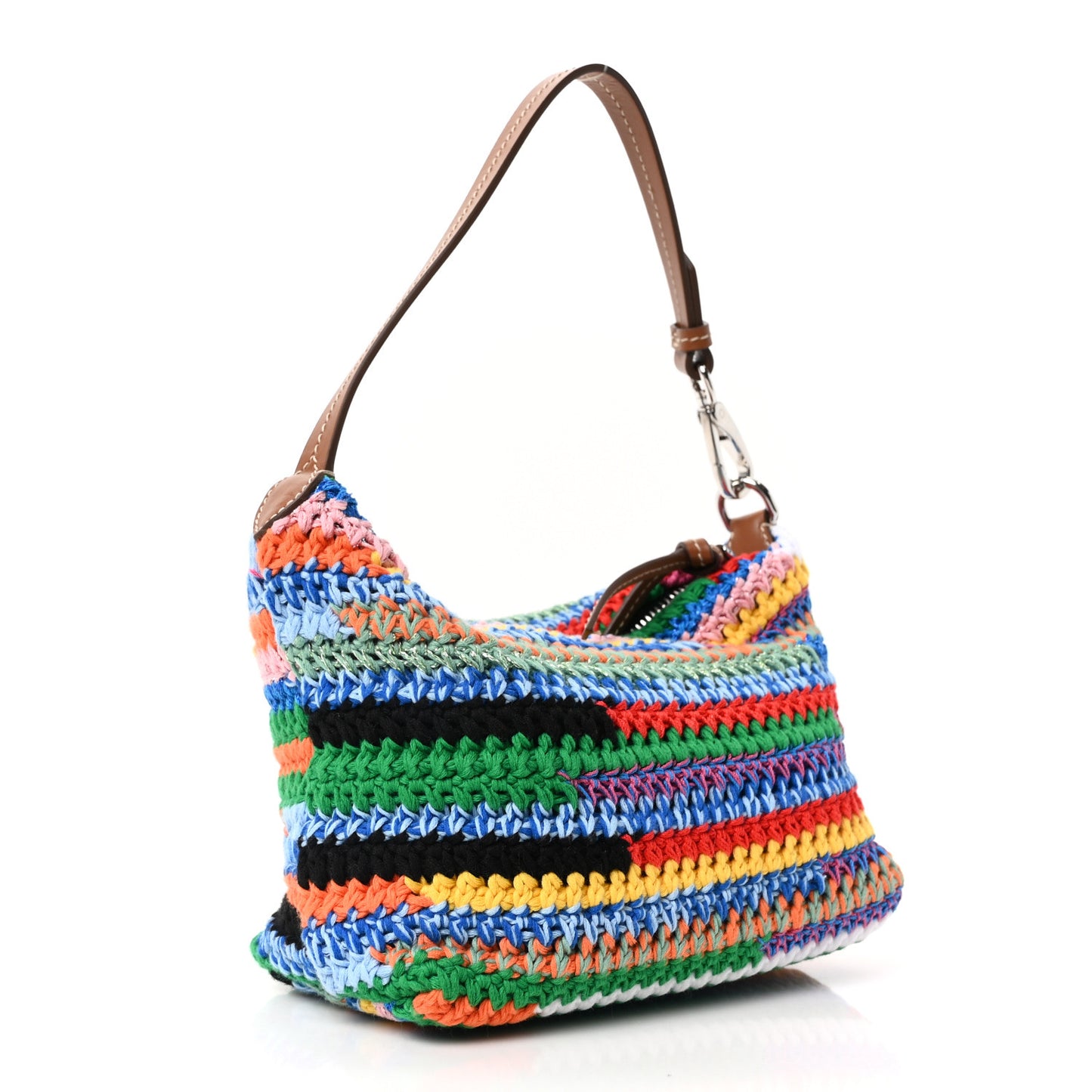 Fabric Crochet Pouch Multicolor
