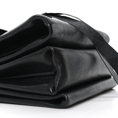 Valentino Garavani Pebbled Calfskin VRing Shoulder Bag Black 7 of 8