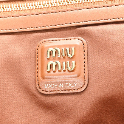 Miu Miu Soft Calf Softy Large Beau Top Handle Bag Cognac 6 of 10