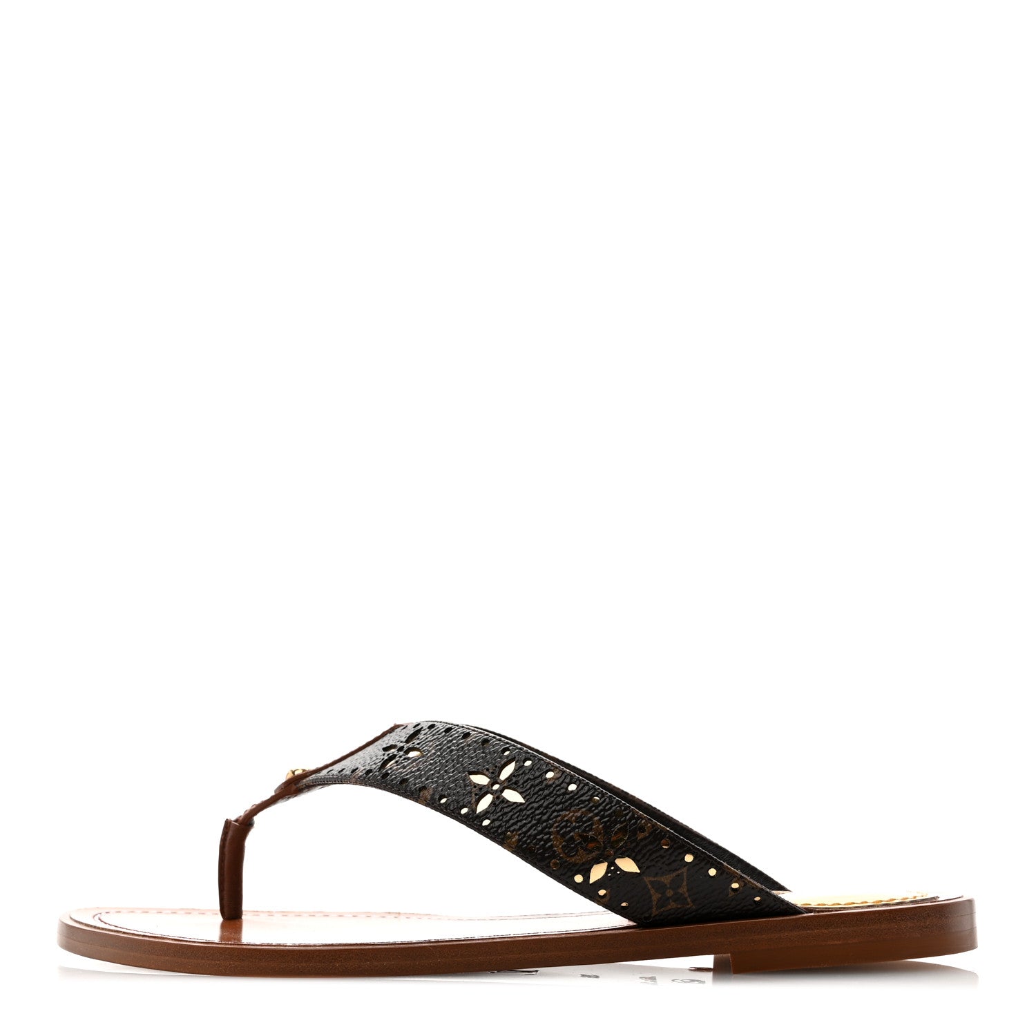 Louis Vuitton Monogram Sunny Flat Thong Sandals 36 Brown 1 of 10