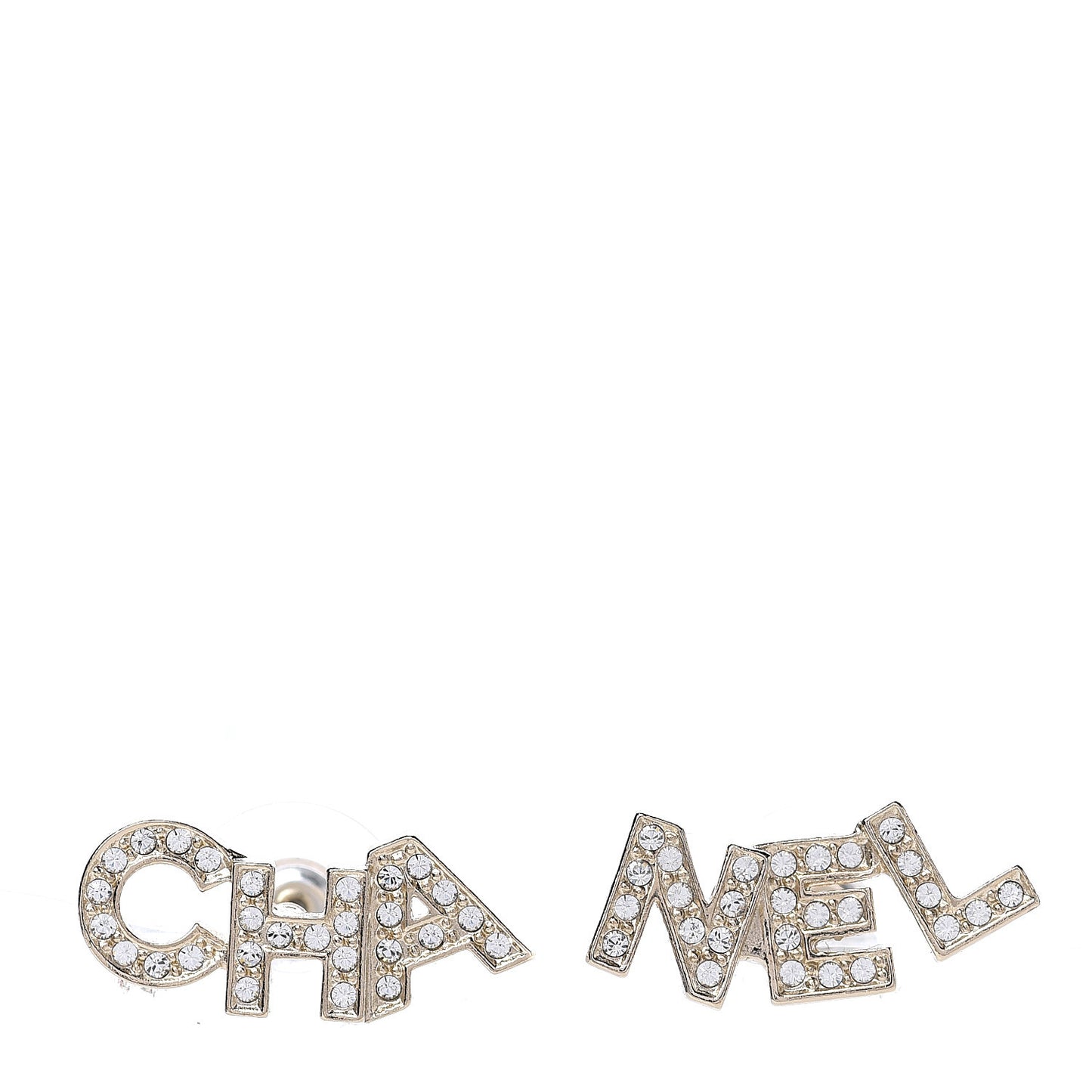 Crystal Pearl Signature Stud Earrings Gold