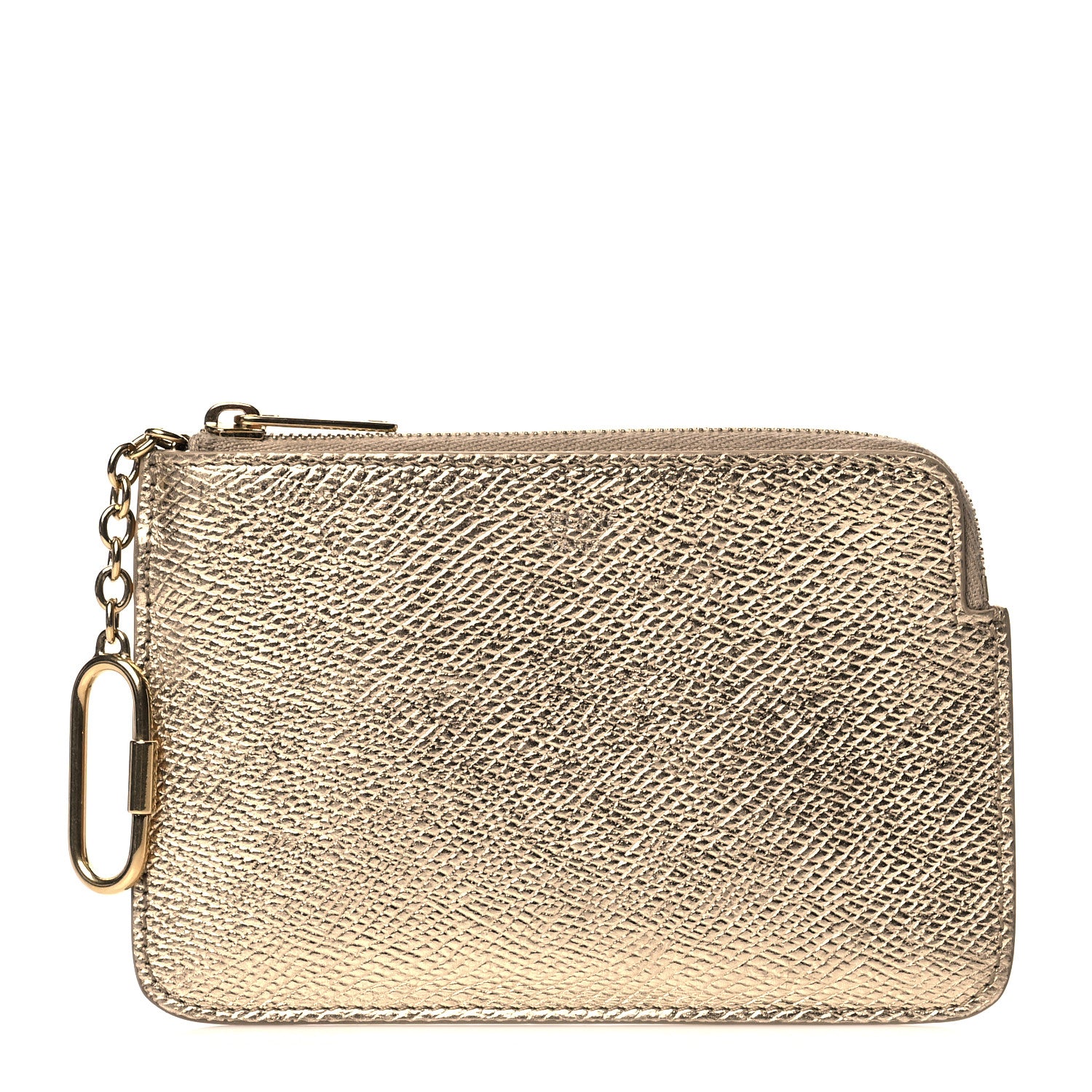 Celine Grained Calfskin Coin Card Case Gold 1 of 9