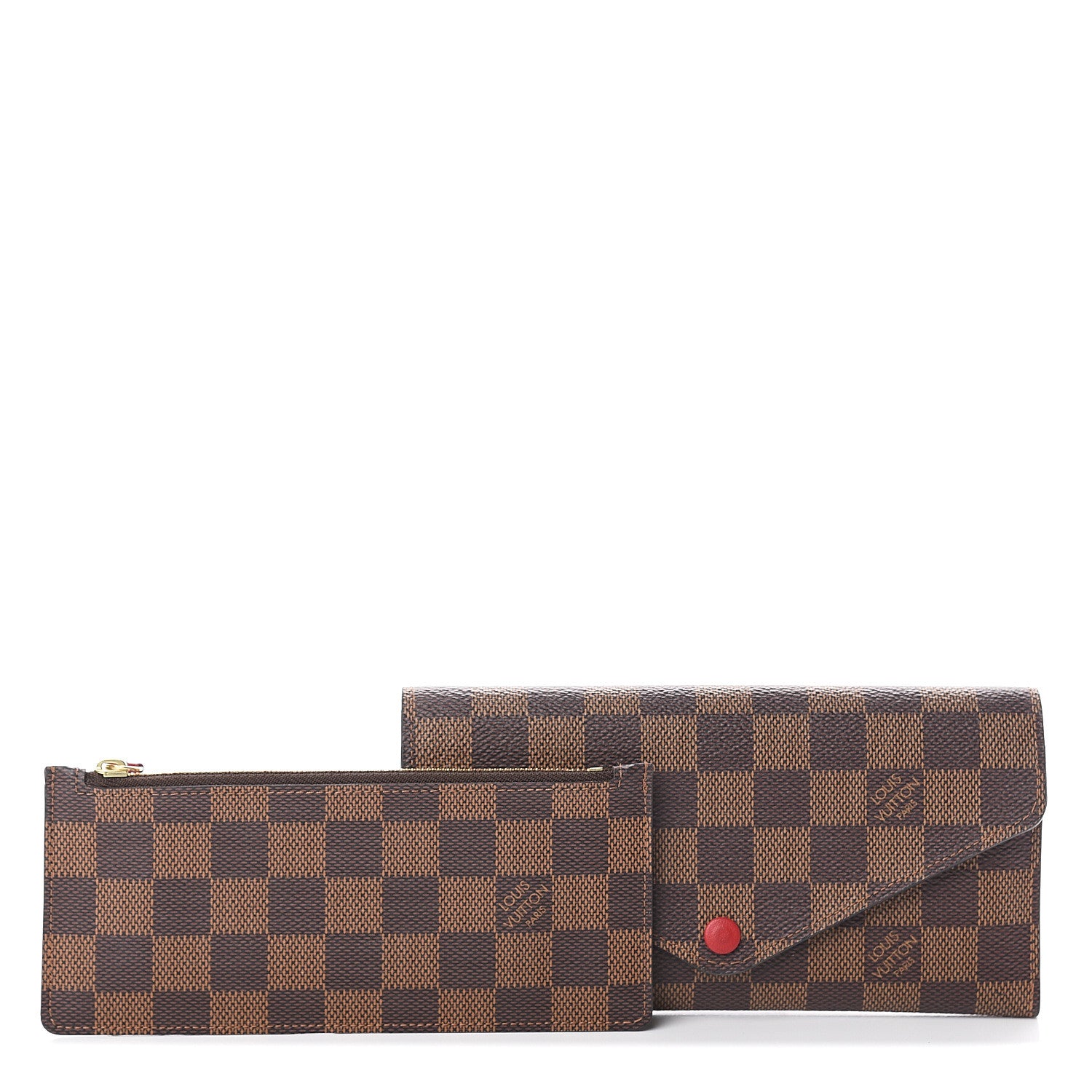 Louis Vuitton Damier Ebene Josephine Wallet Red 1 of 6