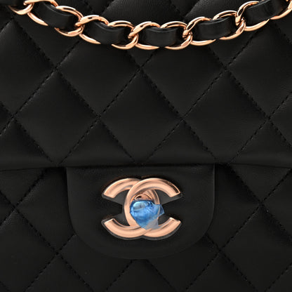 Chanel Lambskin Quilted Medium Double Flap Black 8 of 11