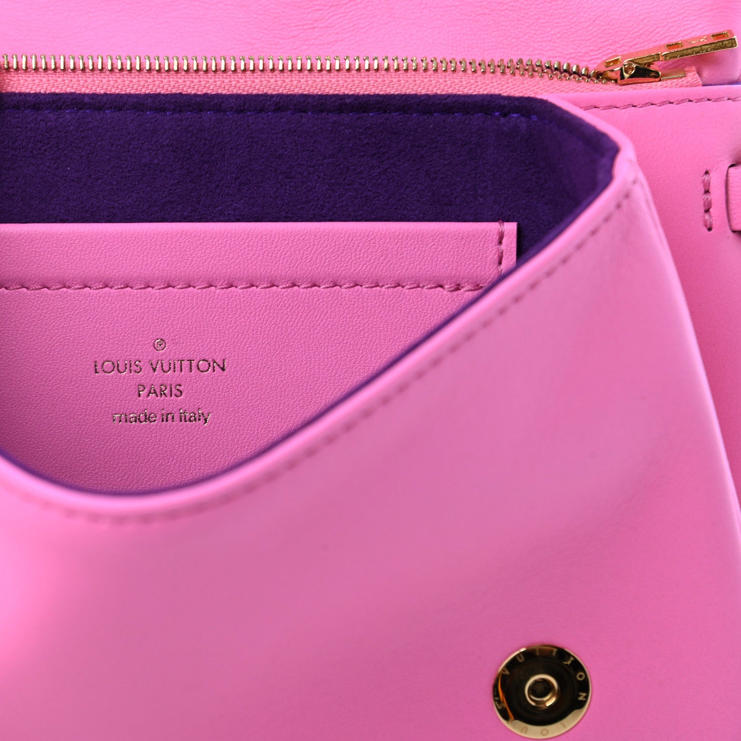 Louis Vuitton Lambskin Embossed Monogram Vuittamins Pochette Coussin Rose Violet 5 of 6