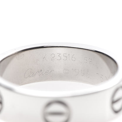 Cartier 18K White Gold 5.5mm LOVE Ring 52 6 4 of 4