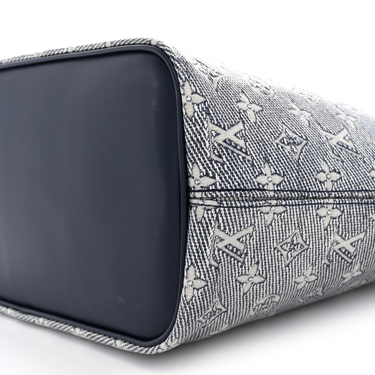 Louis Vuitton Monoglam Neverfull MM Blue 10 of 11