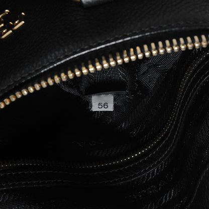 Prada Vitello Daino Boston Bag Black 7 of 11
