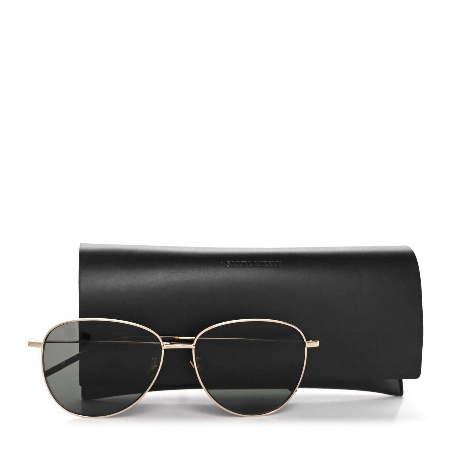 Saint Laurent Metal Aviator SL 328/K Sunglasses Gold Tortoise 7 of 7