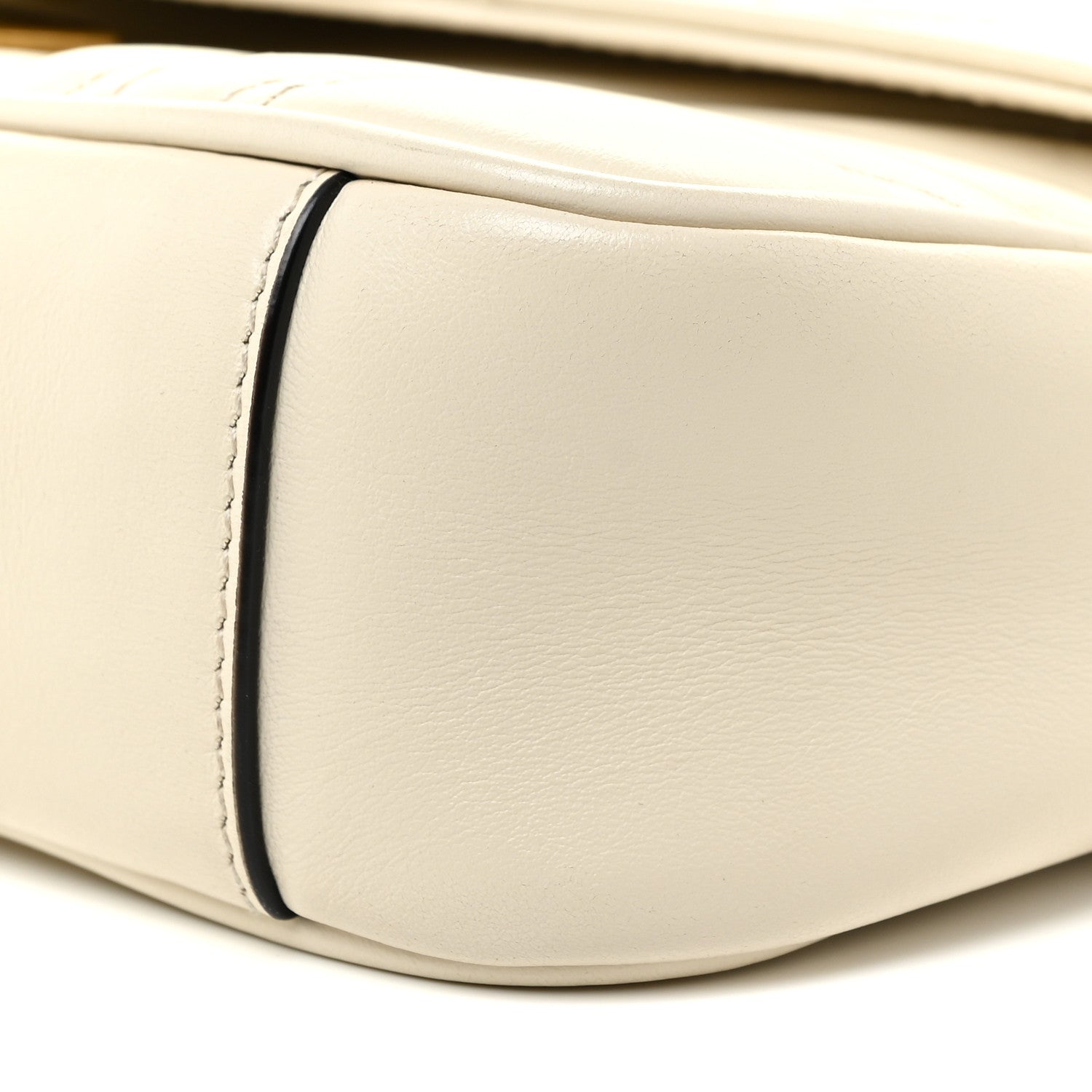 Gucci Calfskin Matelasse Mini GG Marmont Shoulder Bag White 11 of 18