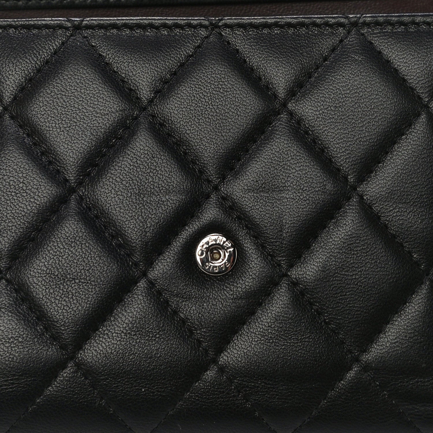 Chanel Lambskin Quilted Compact Flap Wallet Black 12 of 13