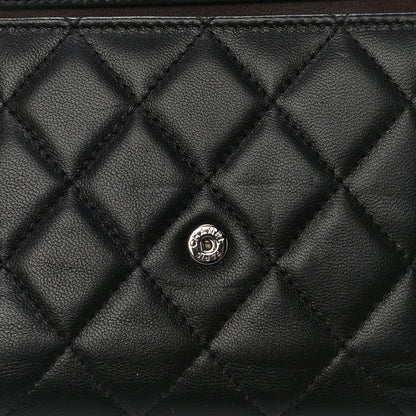 Chanel Lambskin Quilted Compact Flap Wallet Black 12 of 13