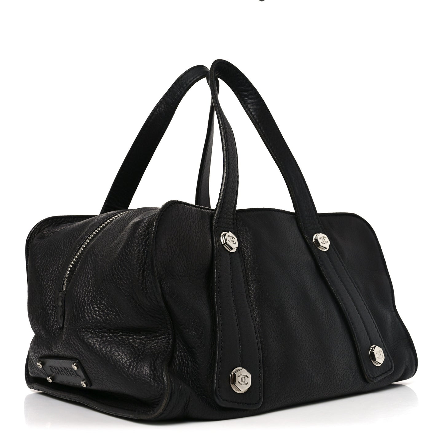 Calfskin Bolt Bowler Black