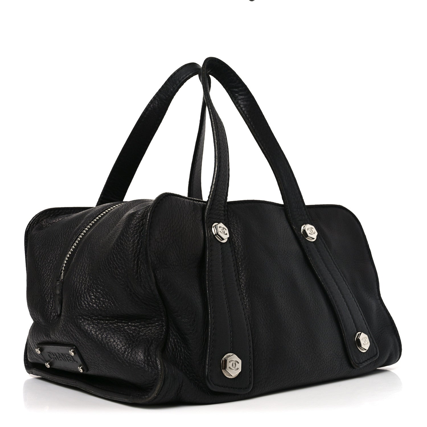 Chanel Calfskin Bolt Bowler Black 3 of 10