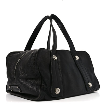Chanel Calfskin Bolt Bowler Black 3 of 10