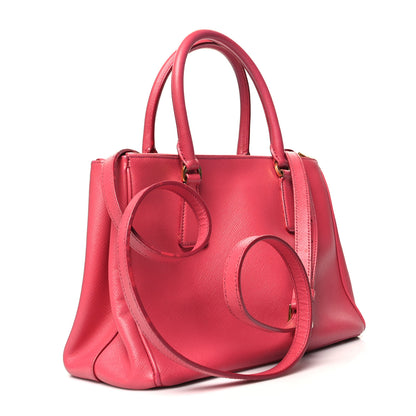 Prada Saffiano Medium Galleria Double Zip Tote Fuxia 3 of 19
