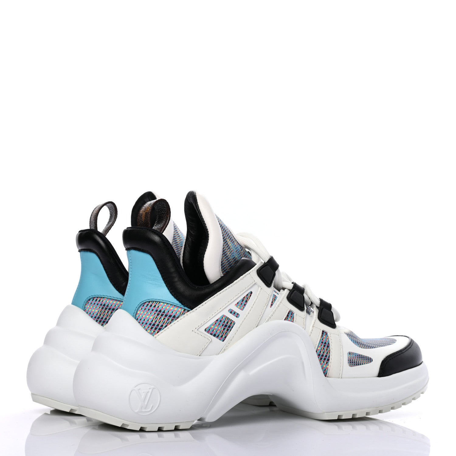 Louis Vuitton Calfskin Nylon LV Pop Archlight Sneaker 37.5 Blue 4 of 6