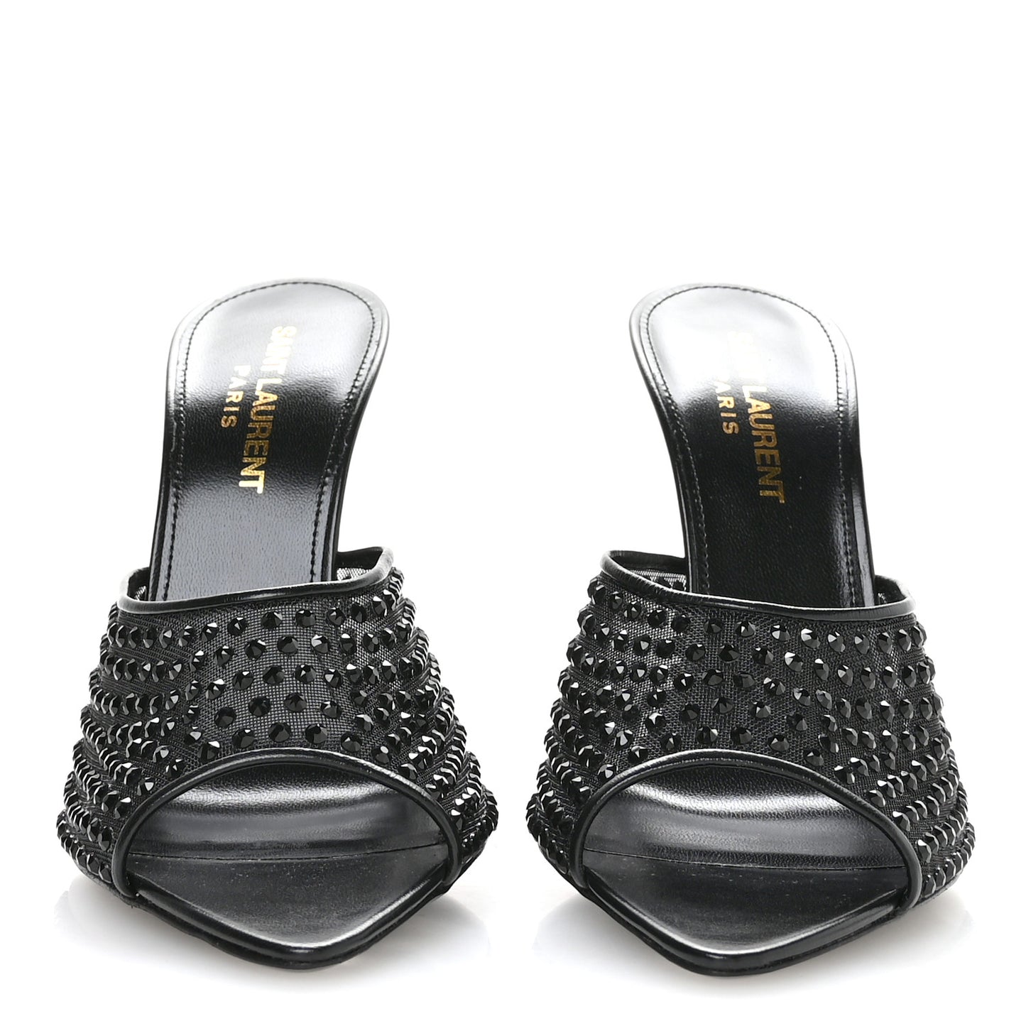 Tulle Strass Gippy 110 Mule Sandals 36.5 Black