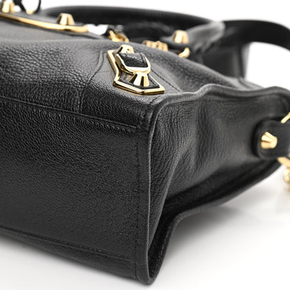 Balenciaga Chevre Gold Metallic Edge Hardware S City Black 9 of 9