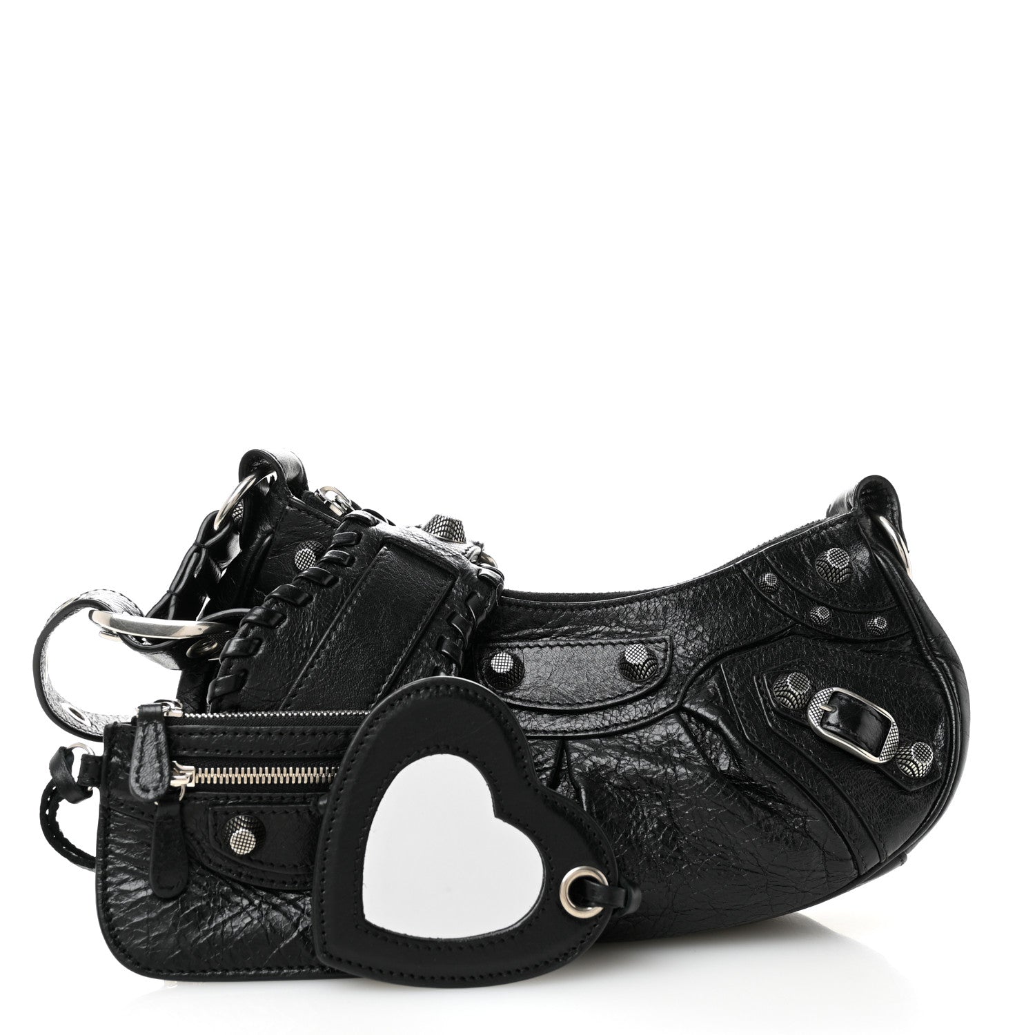 Balenciaga Agneau Arena Le Cagole Shoulder Bag XS Black 3 of 11