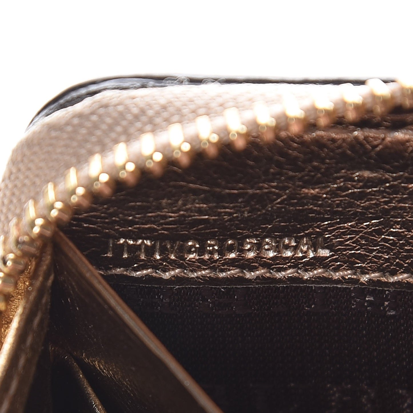 Haymarket Check Small Zip Wallet Gold