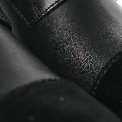 Chanel Calfskin Velvet CC Cap Toe Boots 40 Black 11 of 12