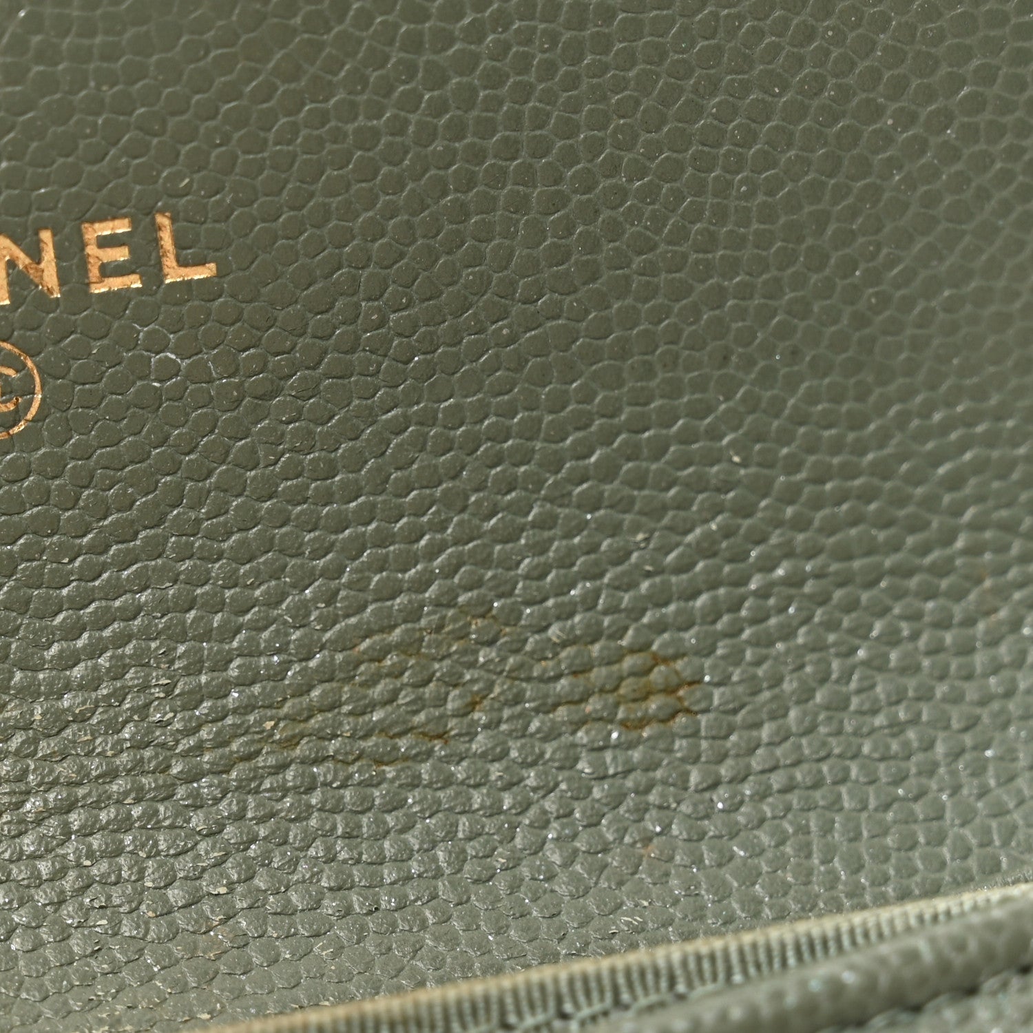 Chanel Iridescent Caviar Quilted Flap Card Holder Wallet Green 10 of 10