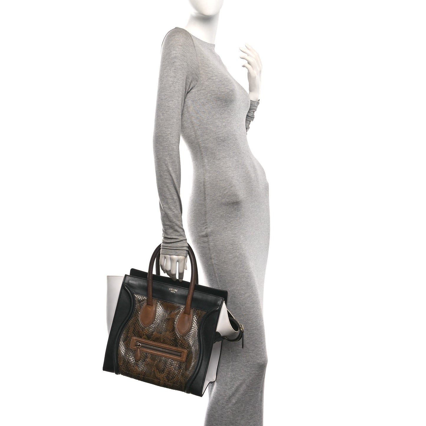 Python Calfskin Mini Luggage Multicolor