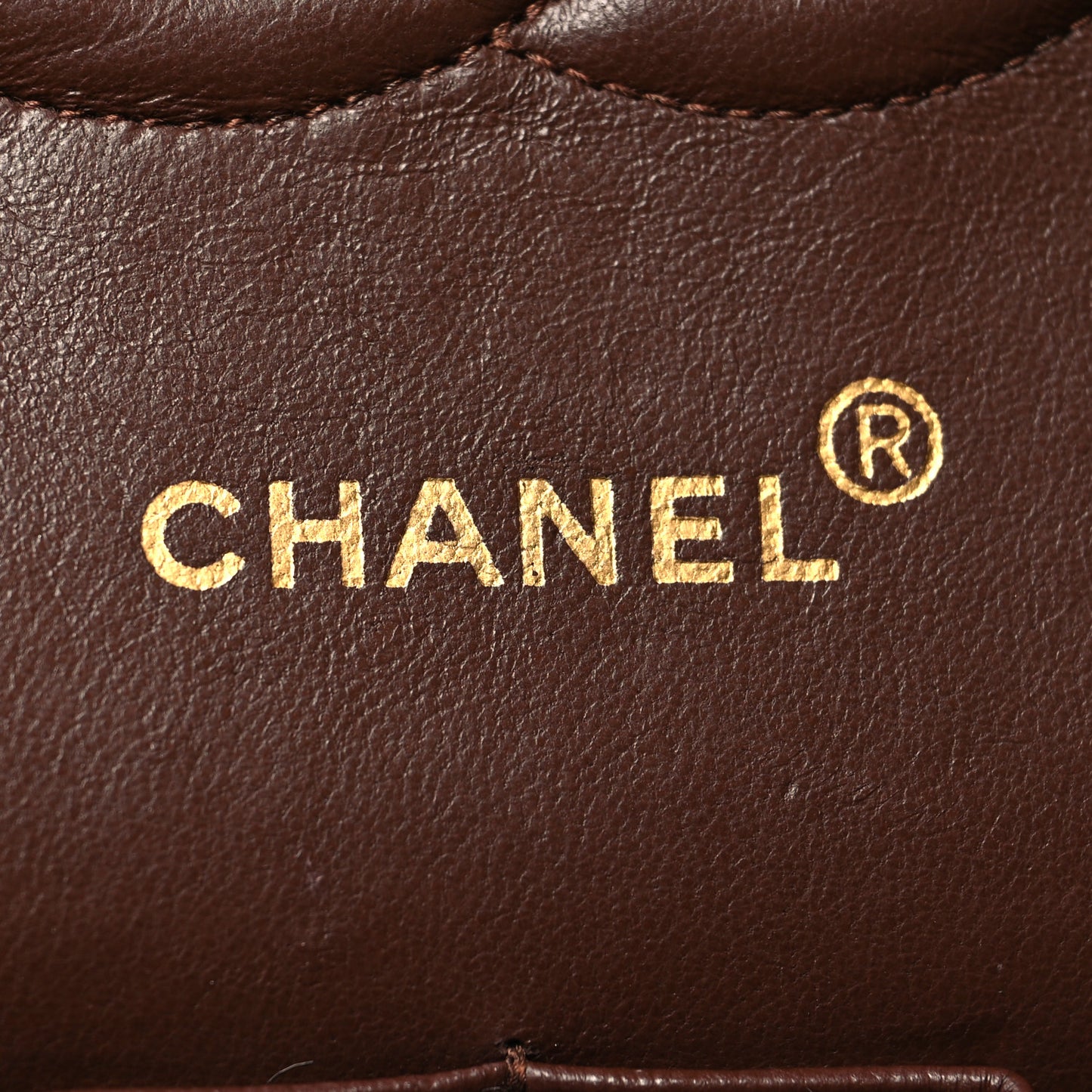 Lambskin Quilted Medium Double Flap Dark Brown