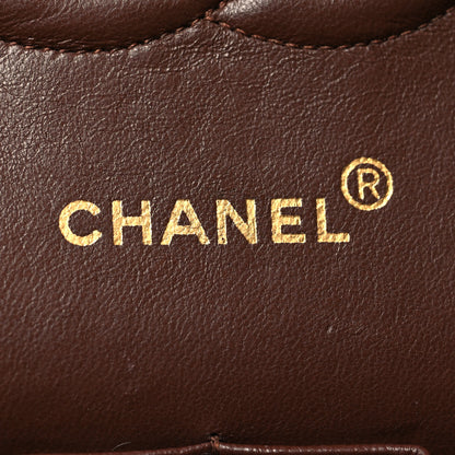 Chanel Lambskin Quilted Medium Double Flap Dark Brown 6 of 13
