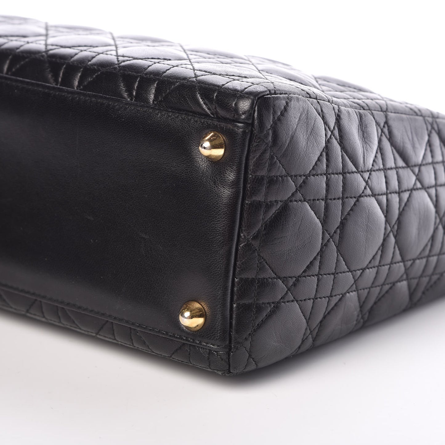 Lambskin Cannage Large Lady Dior Black