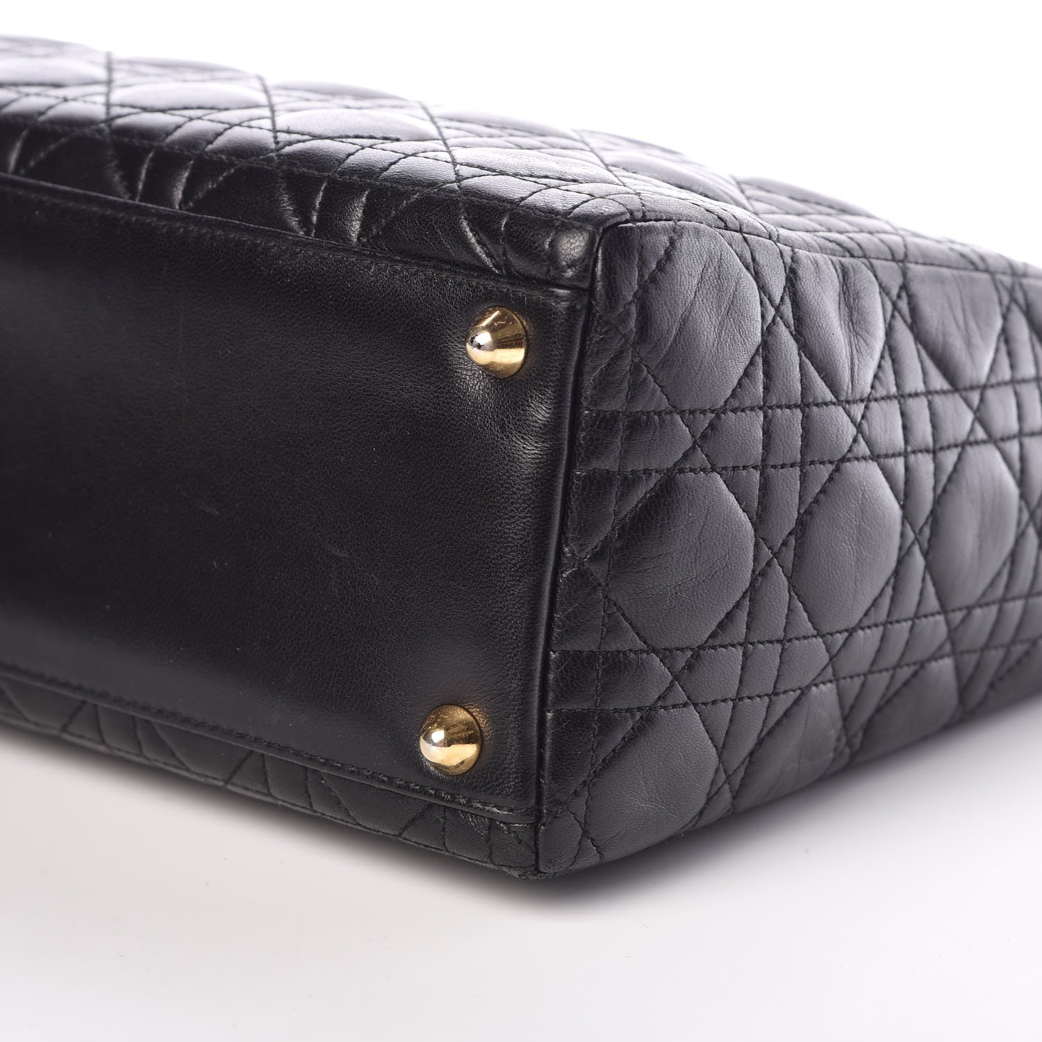 Christian Dior Lambskin Cannage Large Lady Dior Black 12 of 13