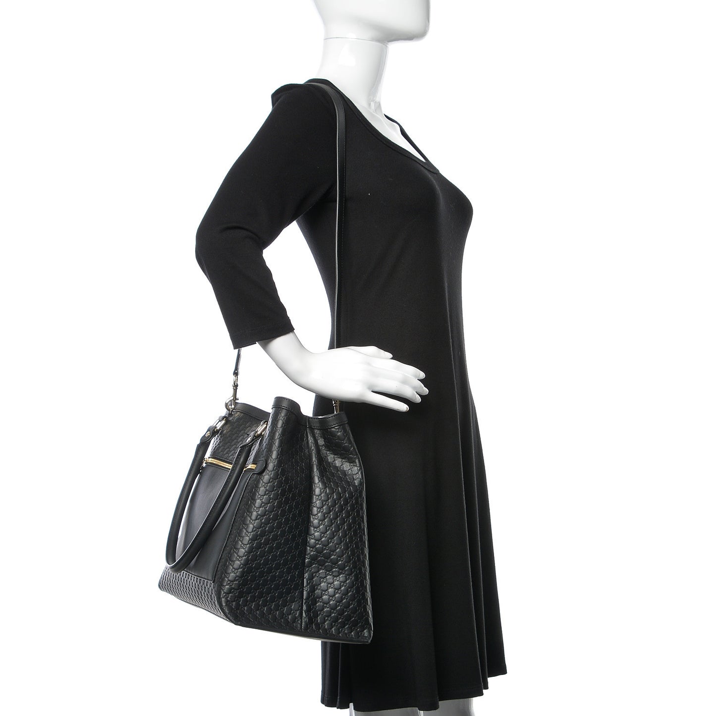 Soft Microguccissima Large Tote Black