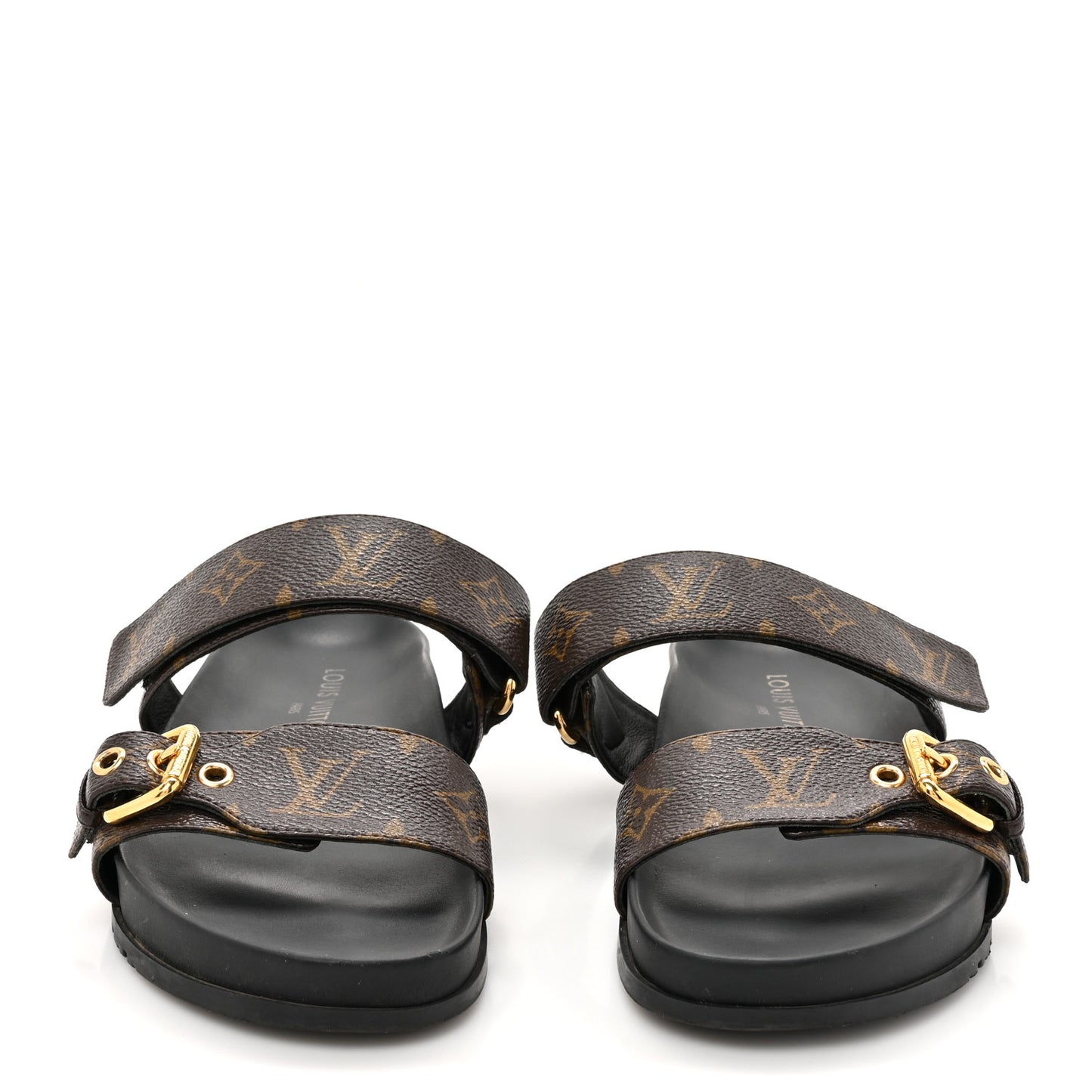 Monogram Bom Dia Mule Sandals 38 Black