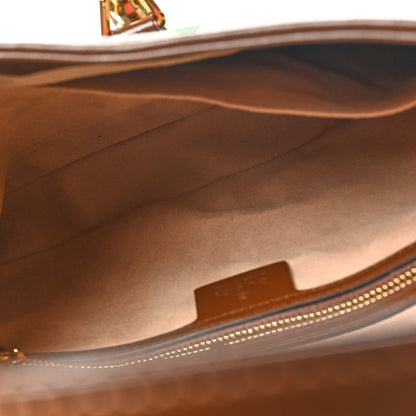 Gucci GG Supreme Monogram Azalea Calfskin Web Small Jackie 1961 Hobo Beige Ebony Brown Sugar 5 of 10
