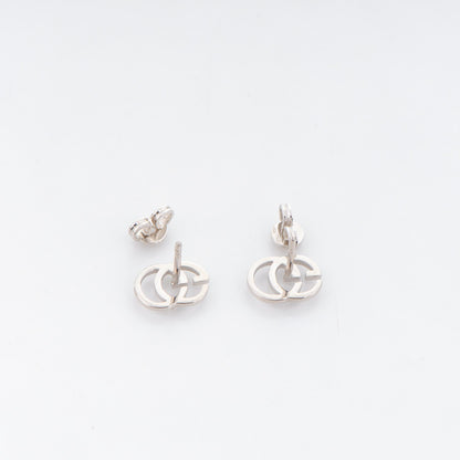 Gucci 18K White Gold GG Tissue Stud Earrings 3 of 6