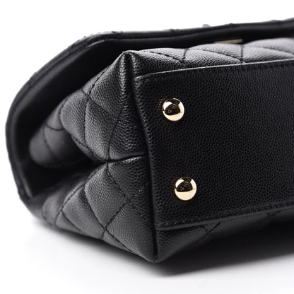 Chanel Caviar Lizard Embossed Quilted Extra Mini Coco Handle Flap Black 6 of 11