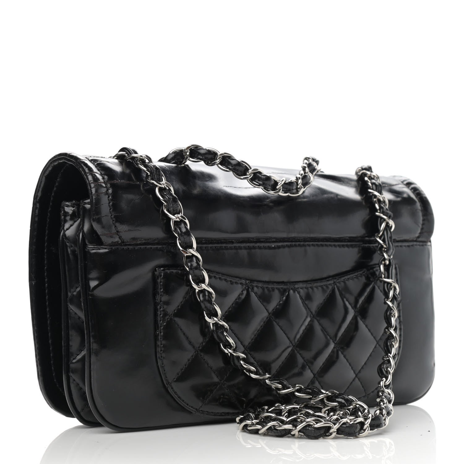 Chanel Vinyl Small Lipstick Flap Black 2 of 15